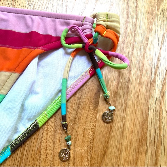 ROXY Colorful Rainbow Striped Bikini - Picture 4 of 12
